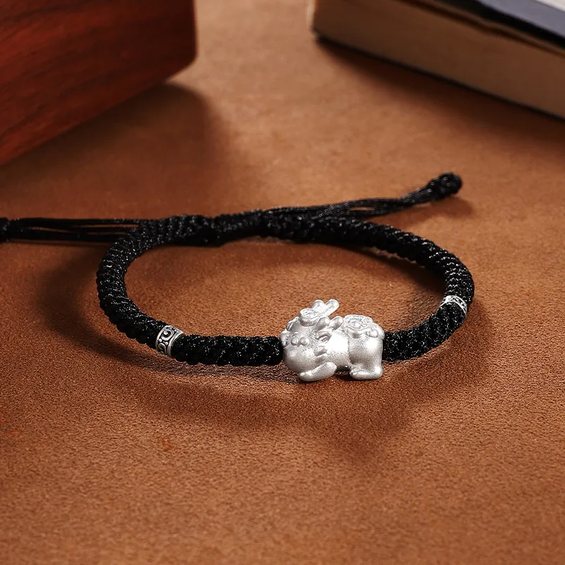 FOREVER MELODY 999 Fine Silver Rope Bracelets Unisex-2