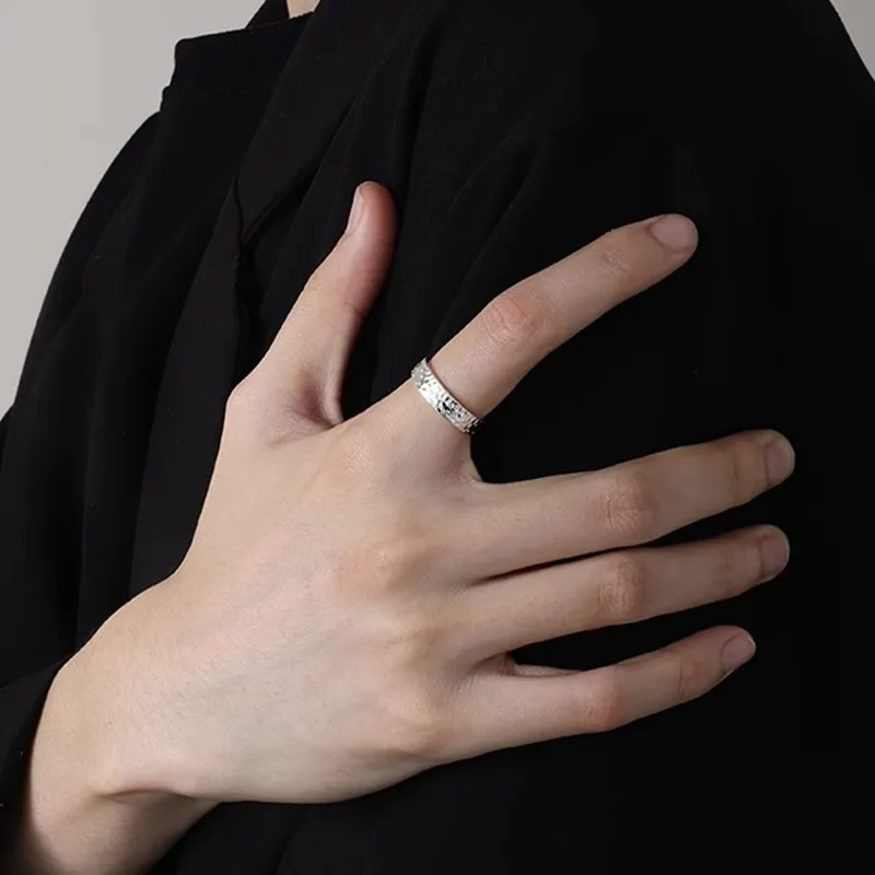 FOREVER MELODY Titanium Steel Rings Unisex-5