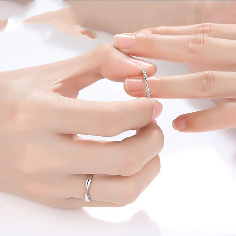 FOREVER MELODY Zircon Rings Unisex-2