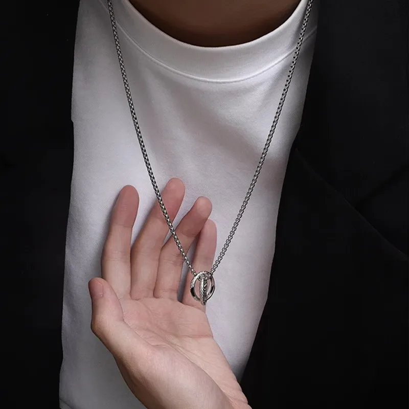 FOREVER MELODY 999 Fine Silver Necklaces Men's-2