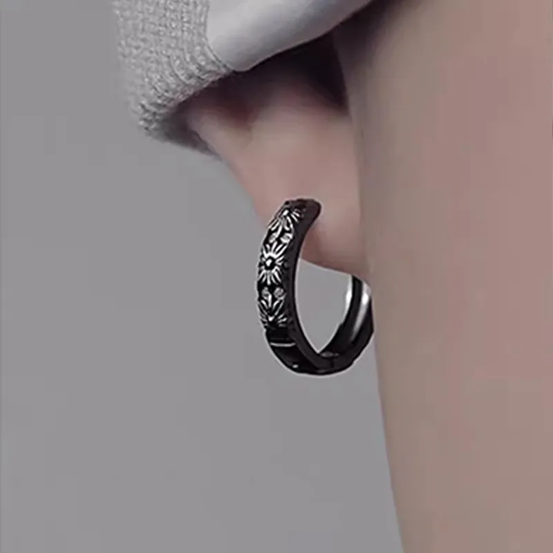 FOREVER MELODY 925 Sterling Silver Earrings Men's-19