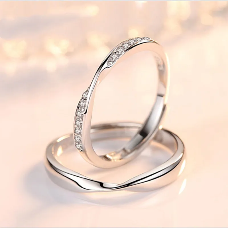 FOREVER MELODY Zircon Rings Unisex-3