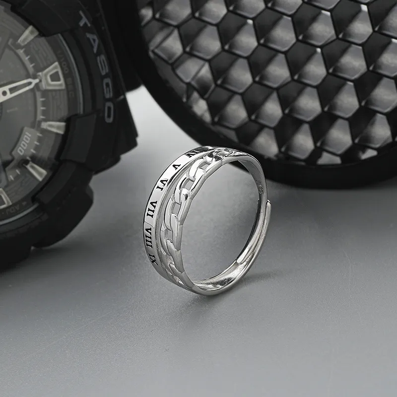 FOREVER MELODY 925 Sterling Silver Rings Men's-1