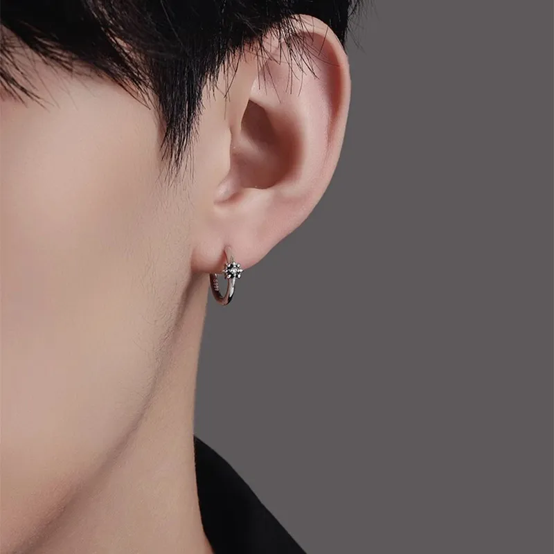 FOREVER MELODY S 999 Fine Silver Earrings Men's-1