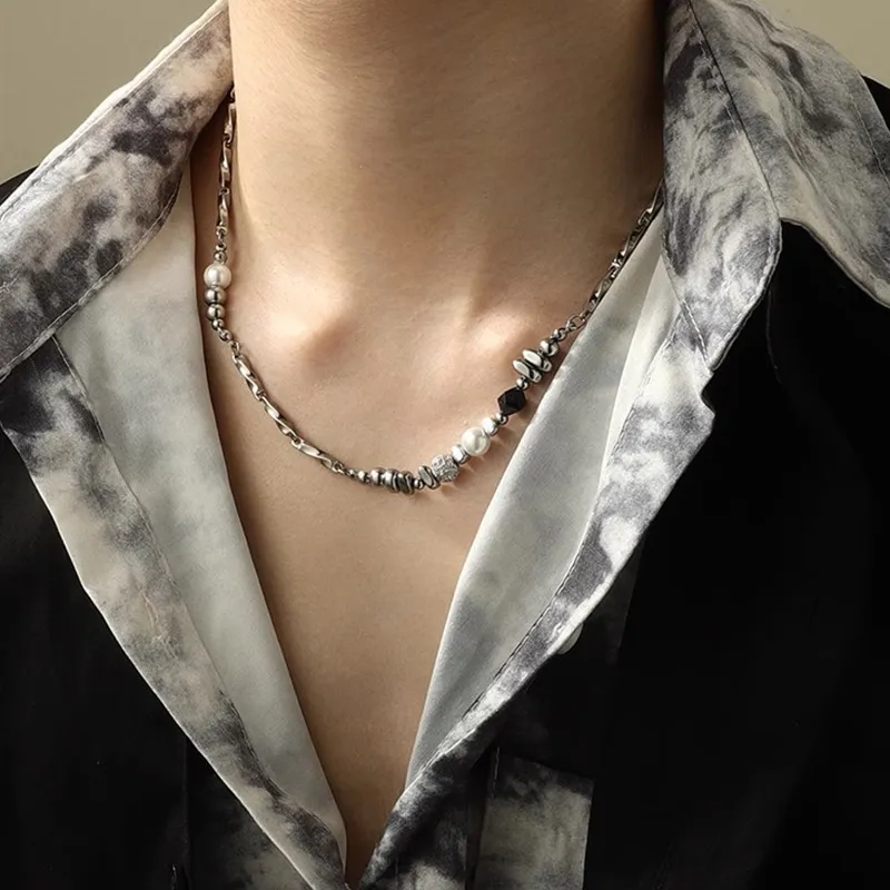 FOREVER MELODY Titanium Steel Necklaces Unisex-6
