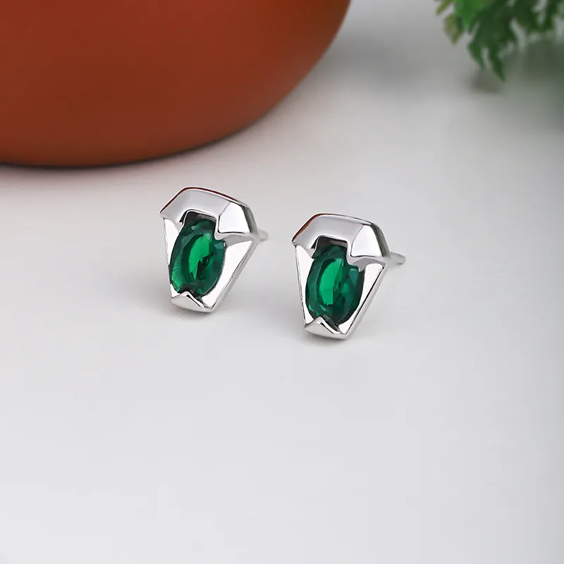 FOREVER MELODY 999 Fine Silver With Zircon Stud Earrings Men's-3