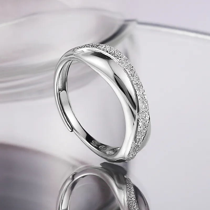 FOREVER MELODY 925 Sterling Silver Rings Men's Silver-27