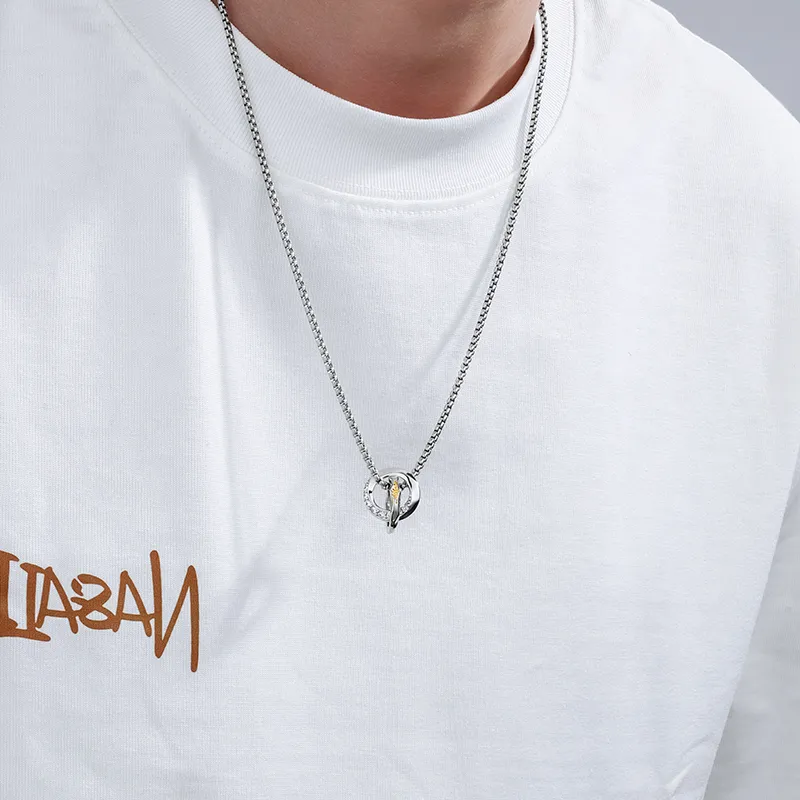 FOREVER MELODY Sterling Silver Necklaces Men's-6