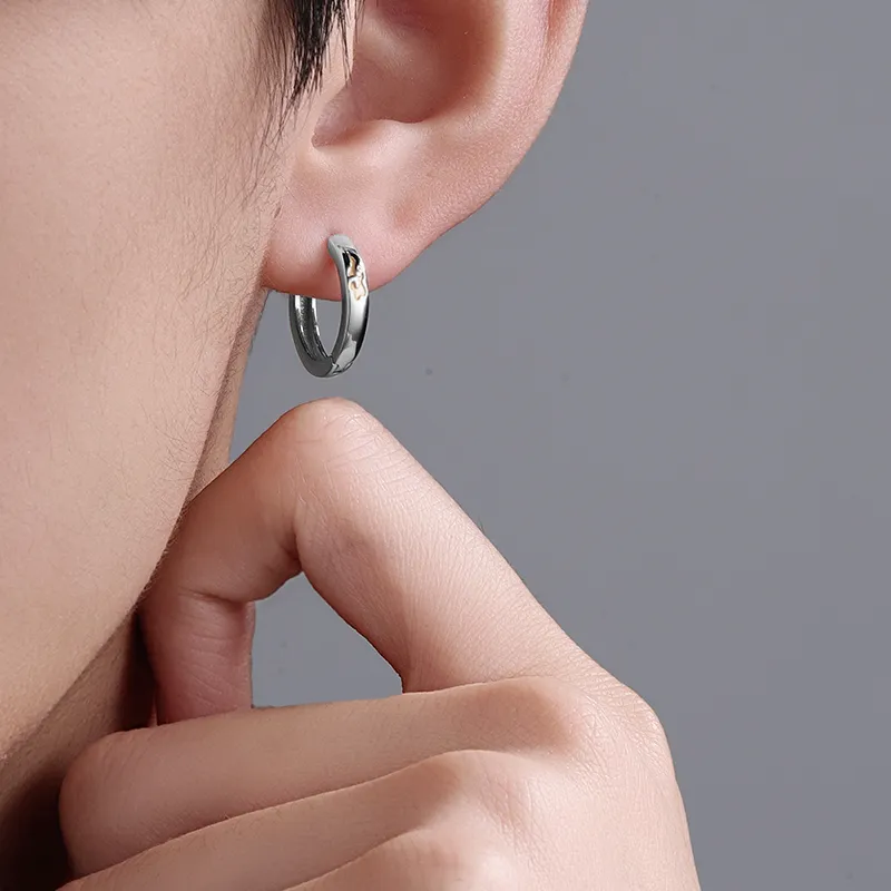 FOREVER MELODY 999 Fine Silver Earrings Men's-1