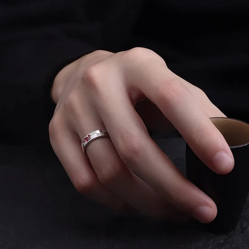 FOREVER MELODY 925 Sterling Silver Rings Men's Silver-9
