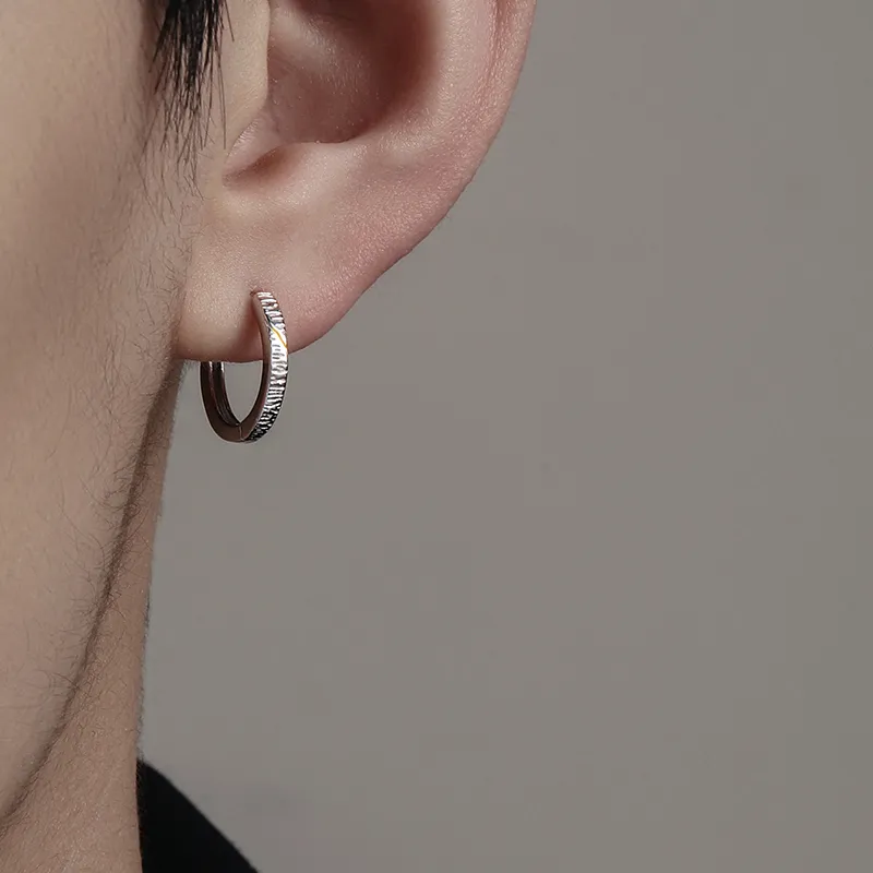FOREVER MELODY 999 Fine Silver Earrings Men's-5