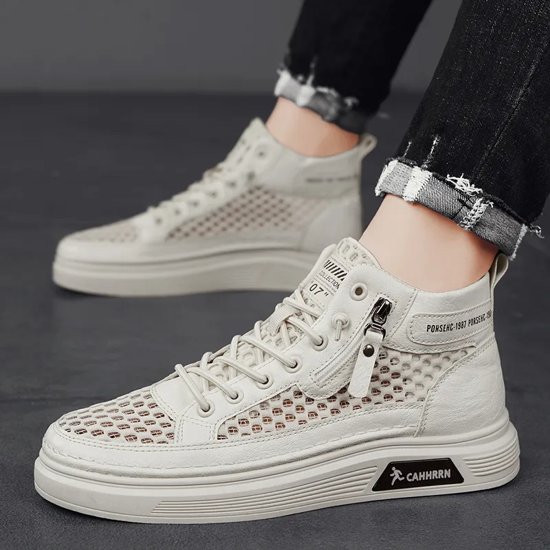 CAHHRRN Breathable Mid-Top Skateboard Shoes Men's-11