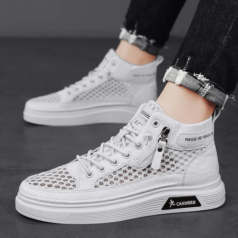 CAHHRRN Breathable Mid-Top Skateboard Shoes Men's-23