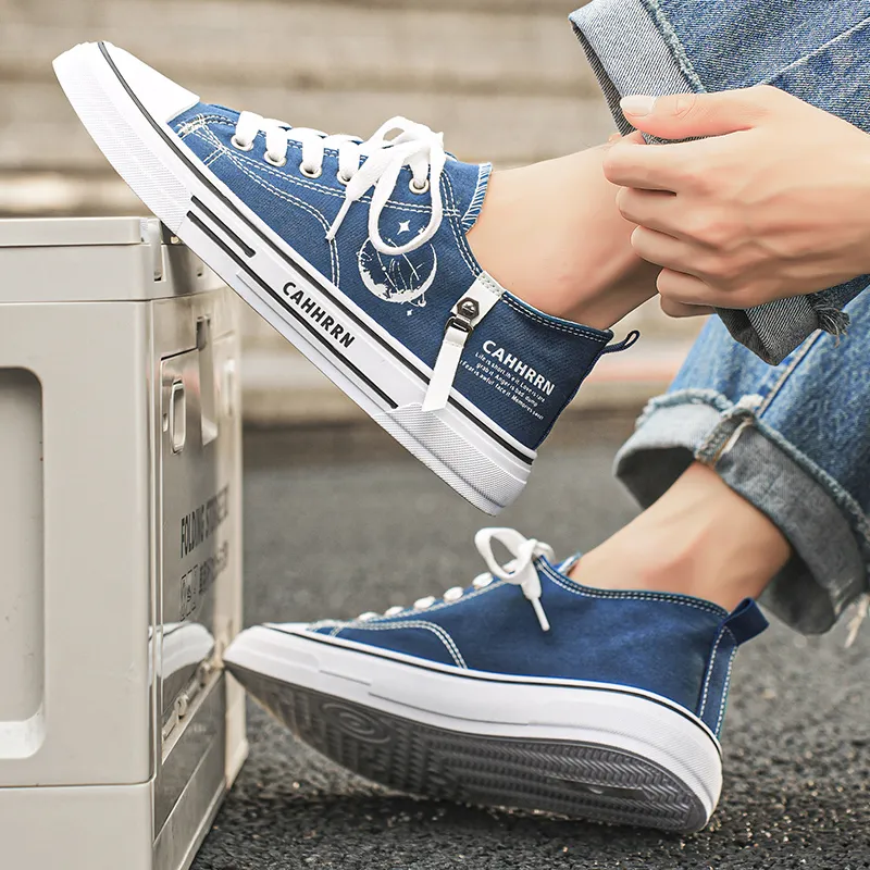 CAHHRRN Slip-Resistant Breathable Low-Top Canvas Shoes Men's-10