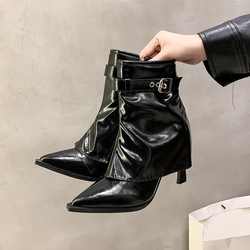 AFJI Ankle Boots Women's Black/White-3
