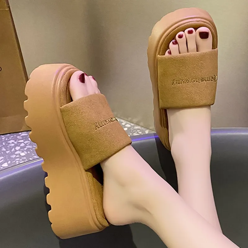 AFJI Rubber Sole Abrasion Resistant Slide Slippers Women's-6