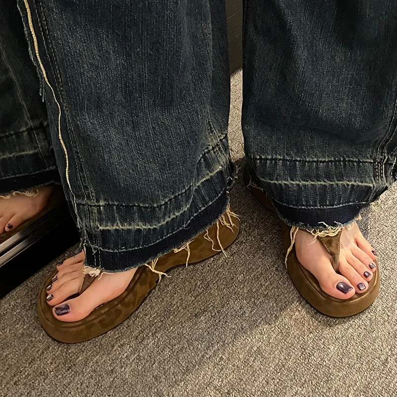AFJI Rubber Sole Abrasion Resistant Flip Flops Women's-12