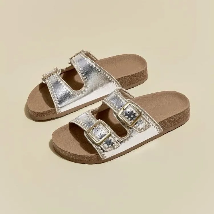AFJI Rubber Sole Odor Resistant Slide Slippers Women's-5