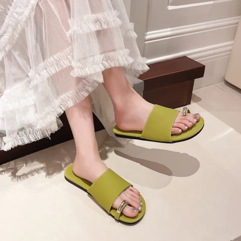 AFJI Rubber Sole Abrasion Resistant Slide Slippers Women's-14
