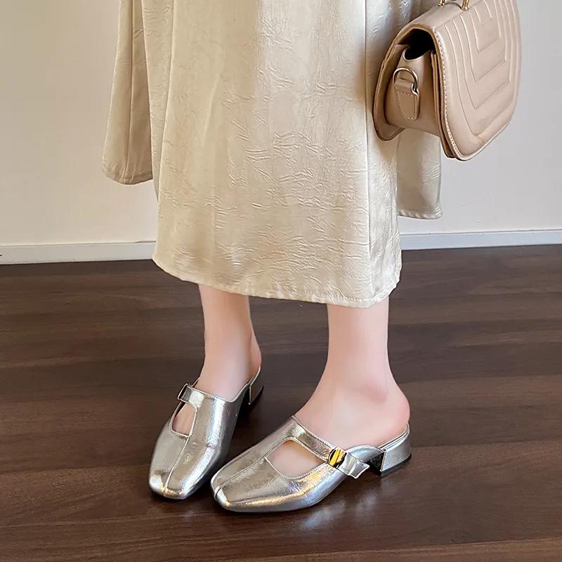 AFJI Rubber Sole Abrasion Resistant Closed Toe Slippers Women's-1