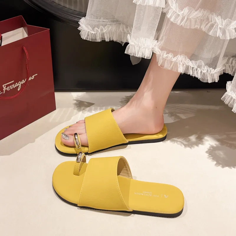 AFJI Rubber Sole Abrasion Resistant Slide Slippers Women's-7