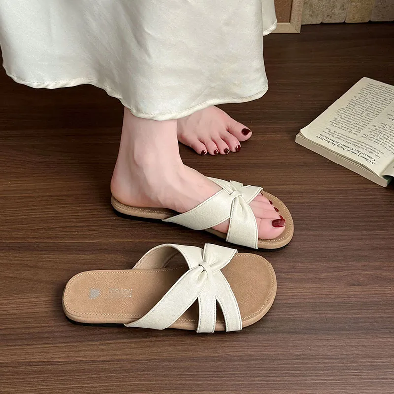 AFJI Rubber Sole Abrasion Resistant Slip Resistant Slide Slippers Women's-1