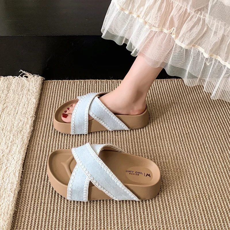 AFJI Rubber Sole Slip Resistant Slide Slippers Women's-1