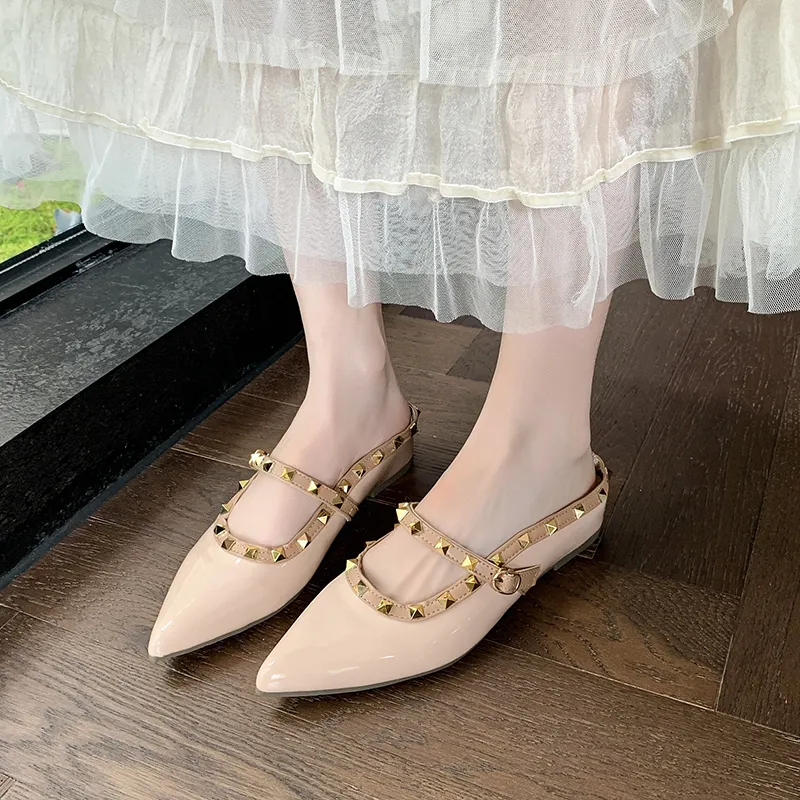 AFJI Rubber Sole Abrasion Resistant Closed Toe Slippers Women's-7