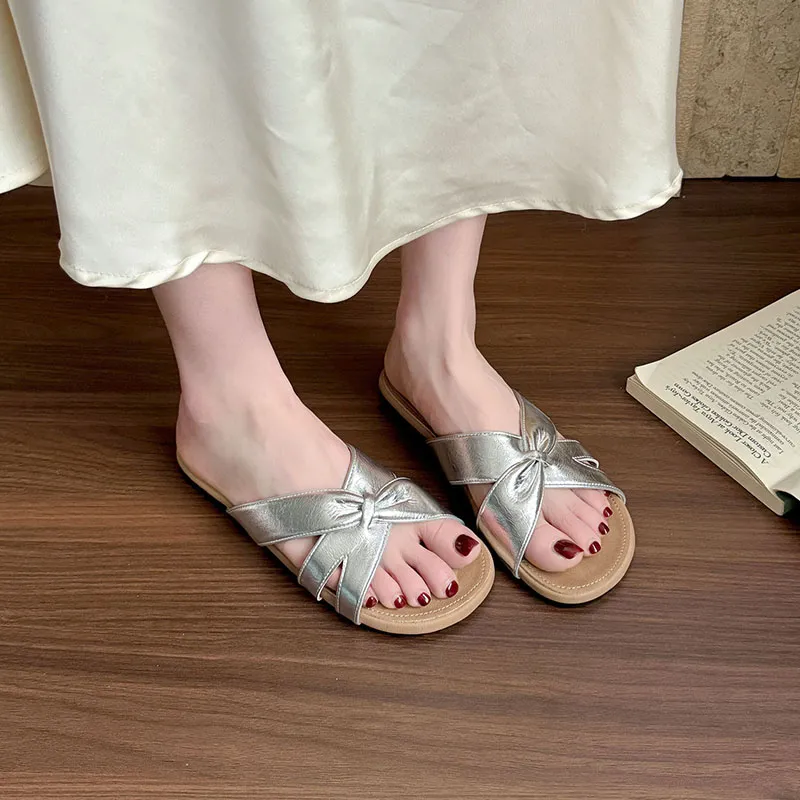 AFJI Rubber Sole Abrasion Resistant Slip Resistant Slide Slippers Women's-6