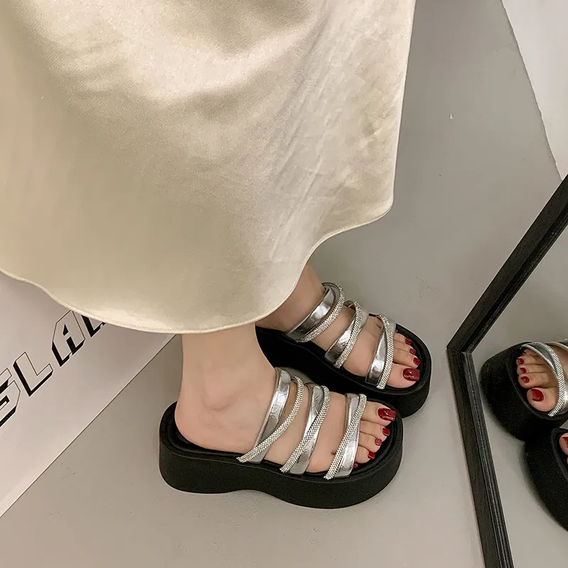 AFJI Rubber Sole Quick Dry Slide Slippers Women's-15