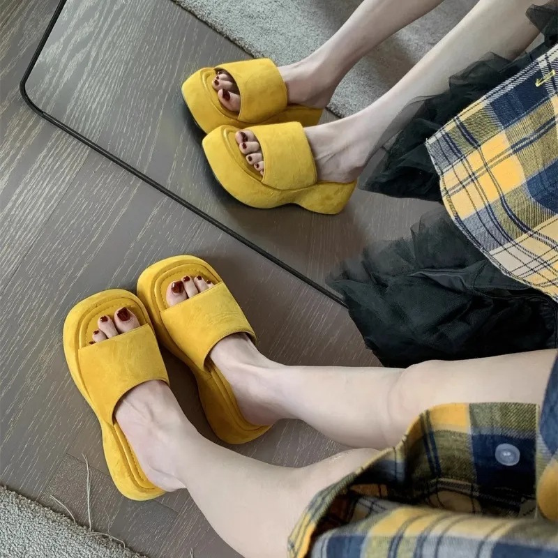 AFJI Slide Slippers Women's Yellow/Blue/Pink/Black/Red-3