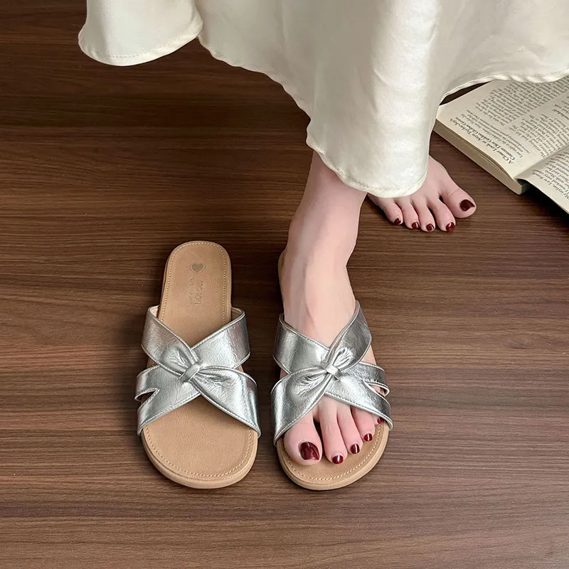 AFJI Rubber Sole Abrasion Resistant Slip Resistant Slide Slippers Women's-5