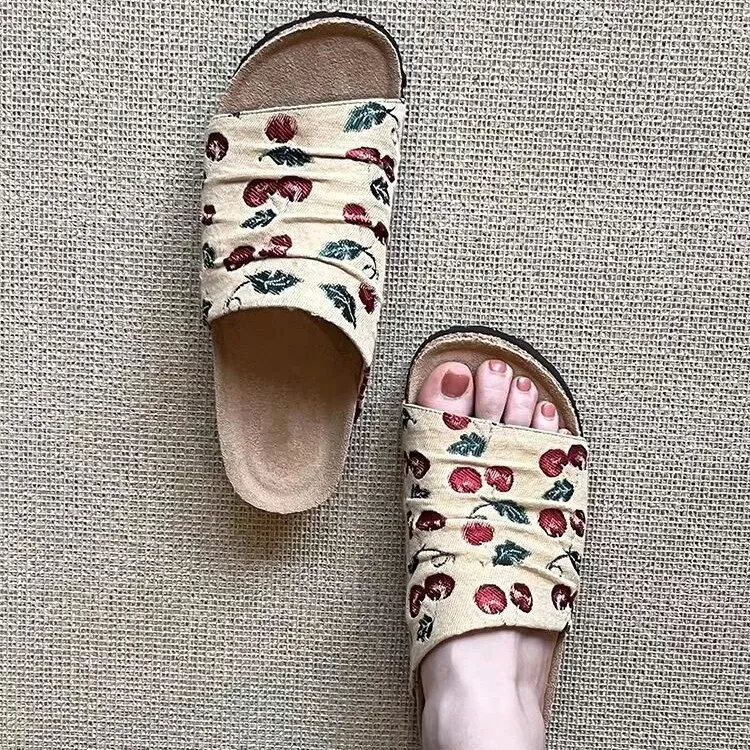 AFJI Quick Dry Slide Slippers Women's Apricot-2