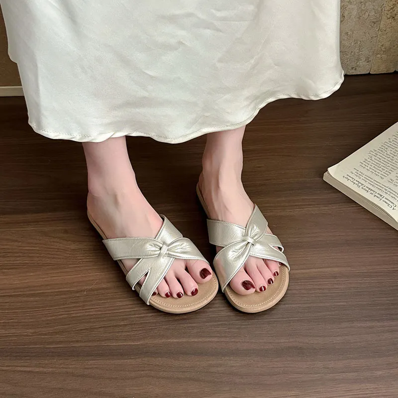 AFJI Rubber Sole Abrasion Resistant Slip Resistant Slide Slippers Women's-10