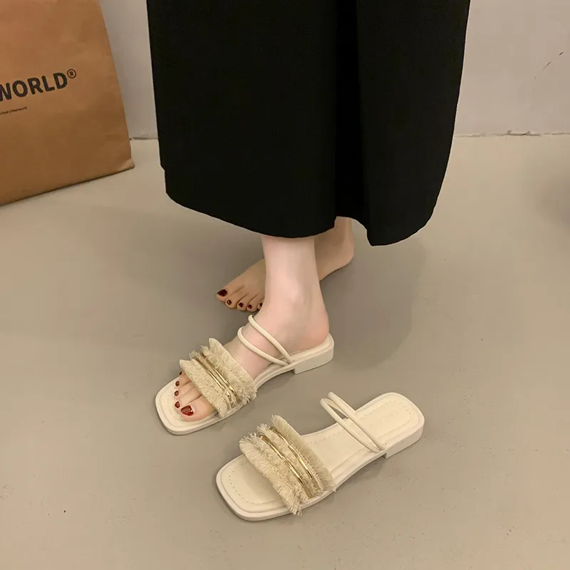 AFJI Rubber Sole Abrasion Resistant Slide Slippers Women's-8