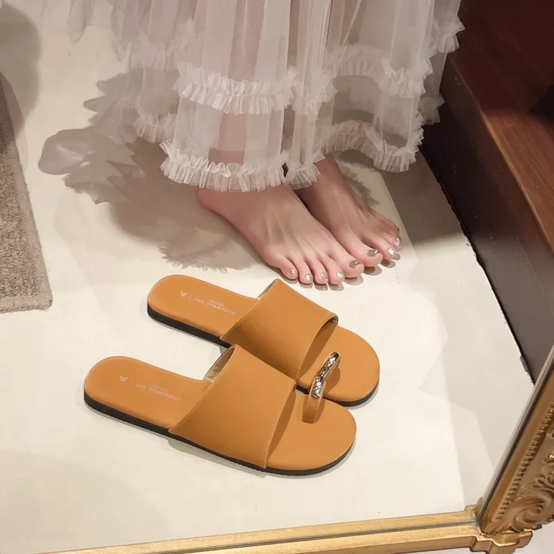 AFJI Rubber Sole Abrasion Resistant Slide Slippers Women's-22