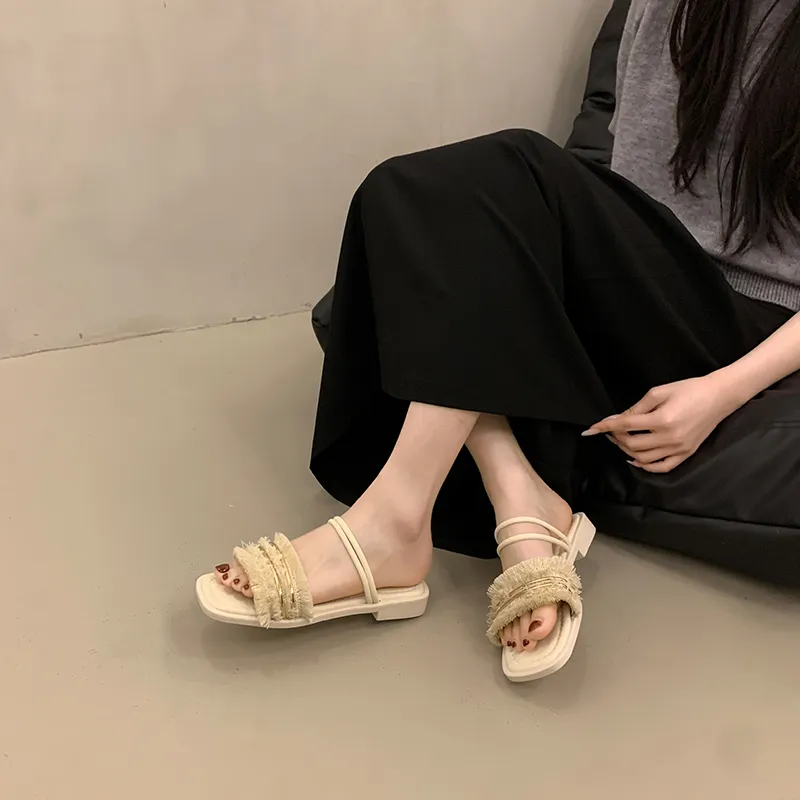 AFJI Rubber Sole Abrasion Resistant Slide Slippers Women's-7