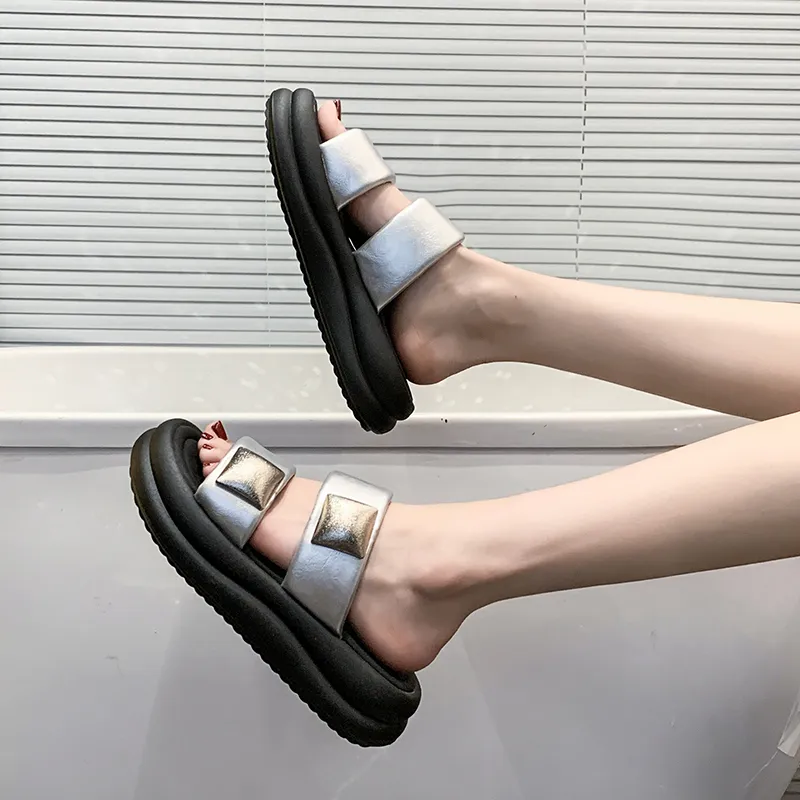 AFJI Rubber Sole Quick Dry Slide Slippers Women's-4