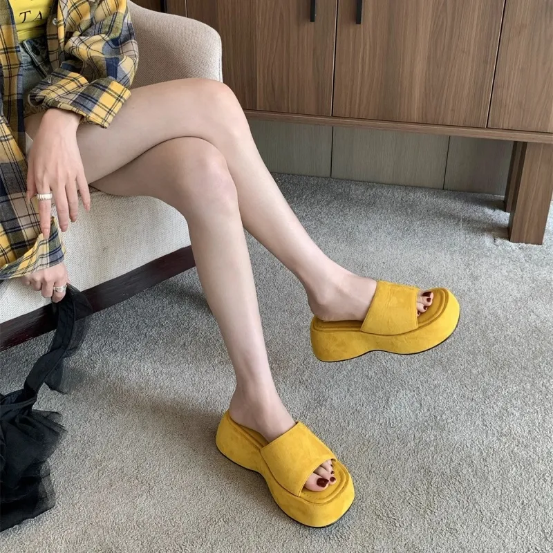 AFJI Slide Slippers Women's Yellow/Blue/Pink/Black/Red-5