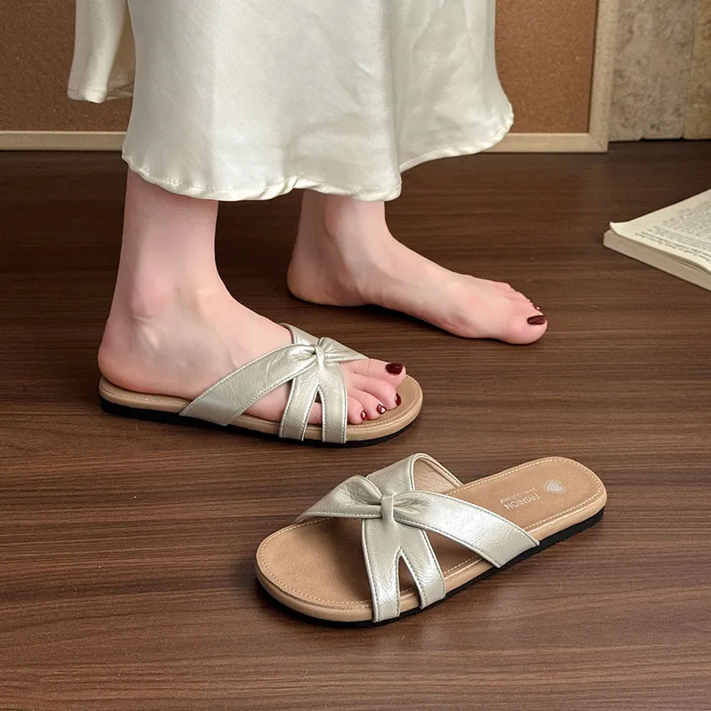 AFJI Rubber Sole Abrasion Resistant Slip Resistant Slide Slippers Women's-9