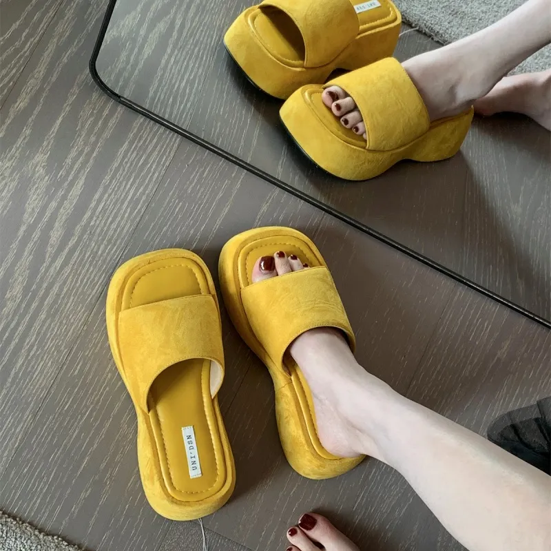 AFJI Slide Slippers Women's Yellow/Blue/Pink/Black/Red-2