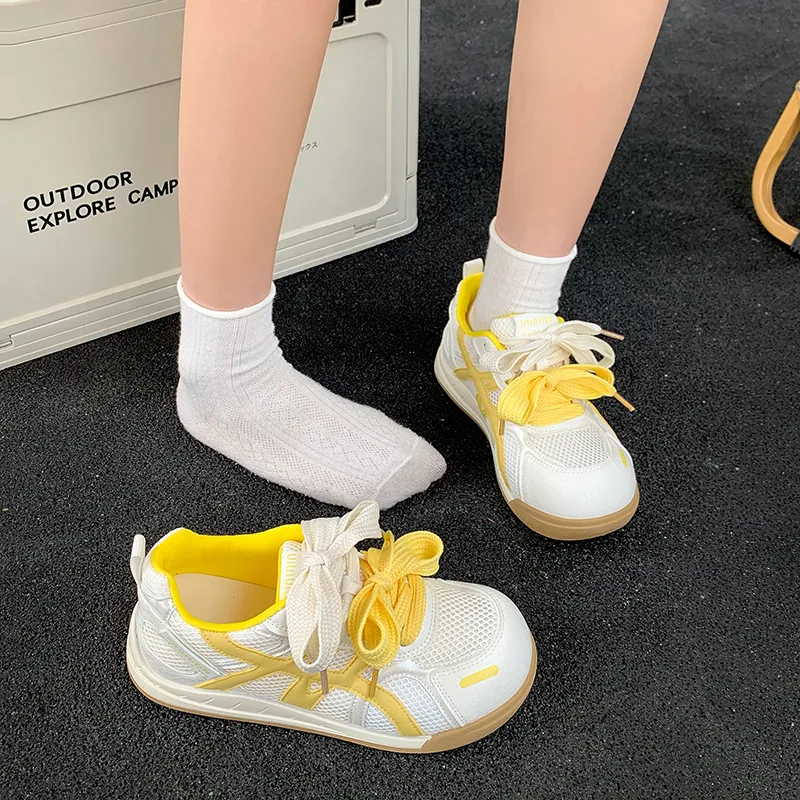 AFJI Casual Shoes Women's Low Top Yellow/Beige/Blue/Purple-3