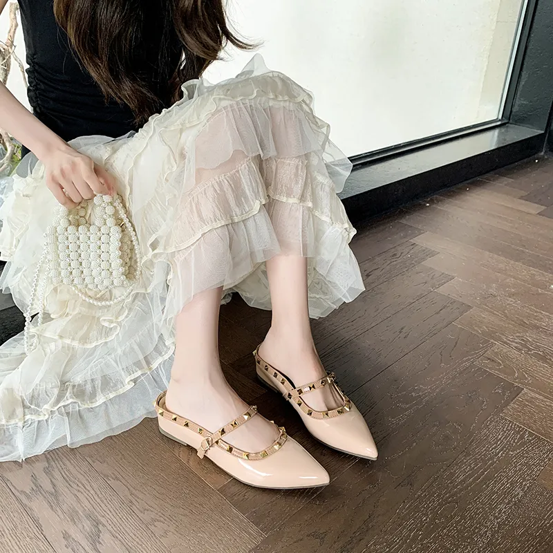 AFJI Rubber Sole Abrasion Resistant Closed Toe Slippers Women's-10