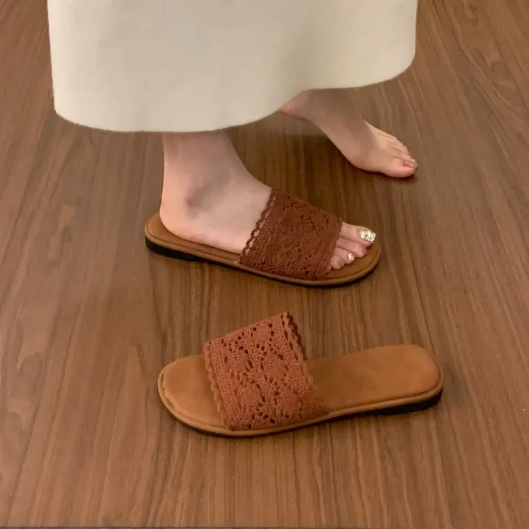 AFJI Rubber Sole Abrasion Resistant Slide Slippers Women's-7