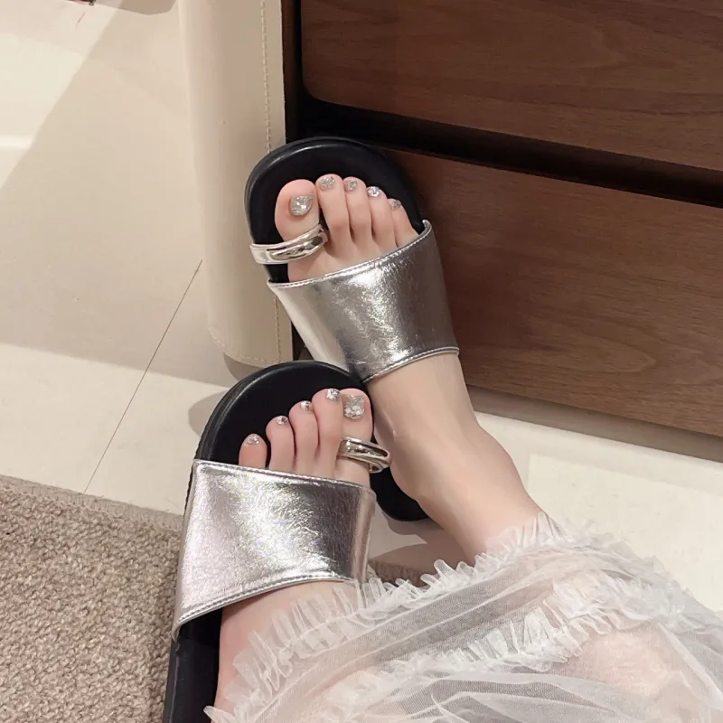 AFJI Rubber Sole Abrasion Resistant Slide Slippers Women's-10