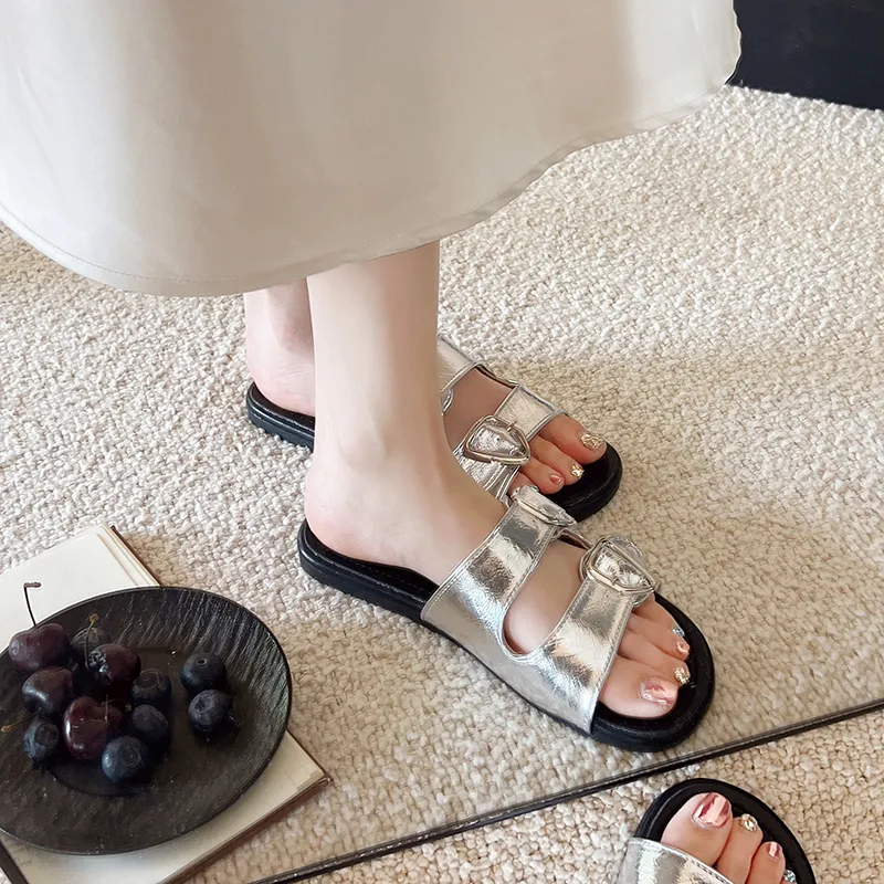 AFJI Rubber Sole Abrasion Resistant Slide Slippers Women's-15