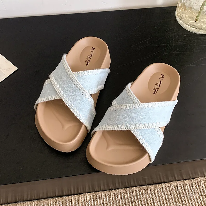 AFJI Rubber Sole Slip Resistant Slide Slippers Women's-3