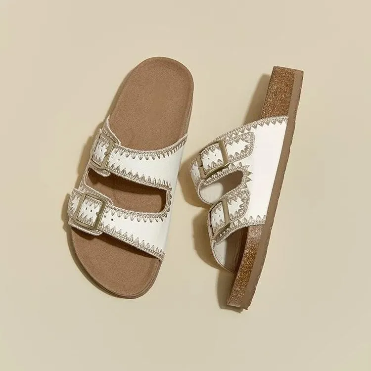 AFJI Rubber Sole Odor Resistant Slide Slippers Women's-3