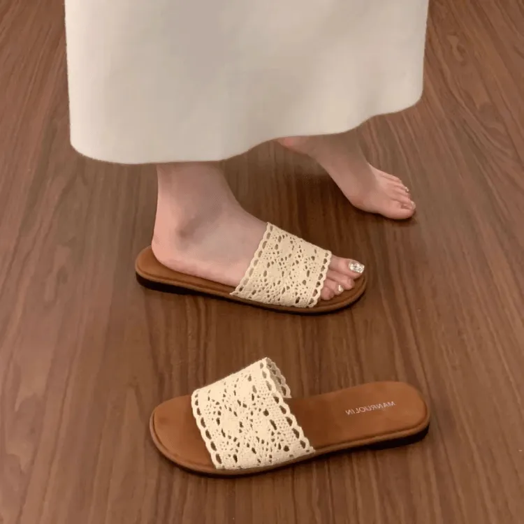 AFJI Rubber Sole Abrasion Resistant Slide Slippers Women's-3