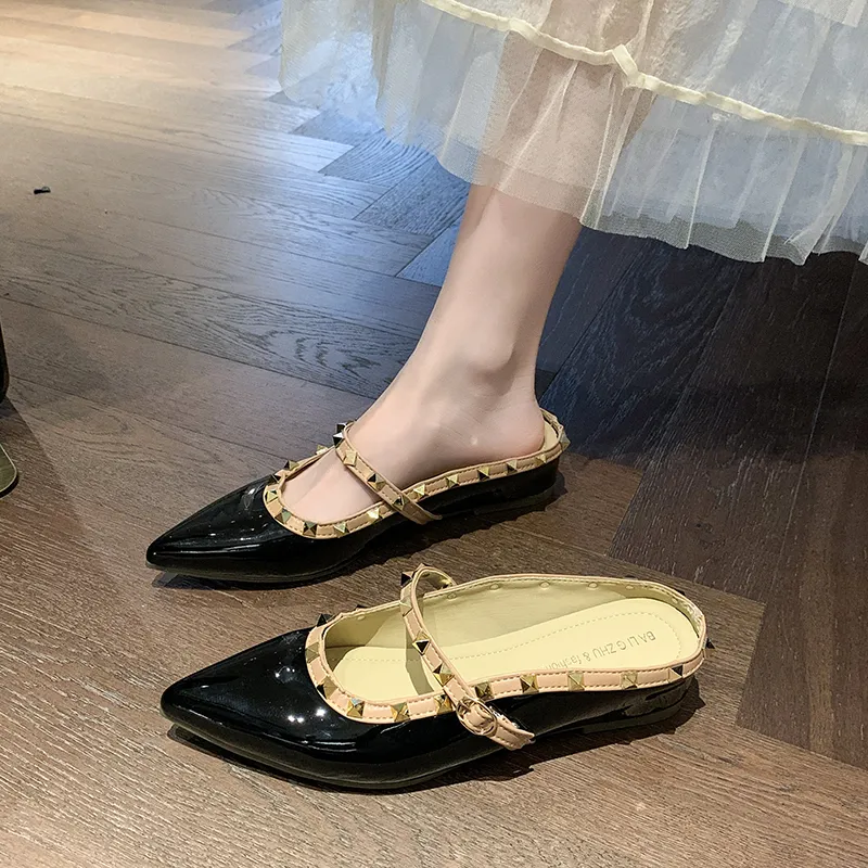 AFJI Rubber Sole Abrasion Resistant Closed Toe Slippers Women's-5